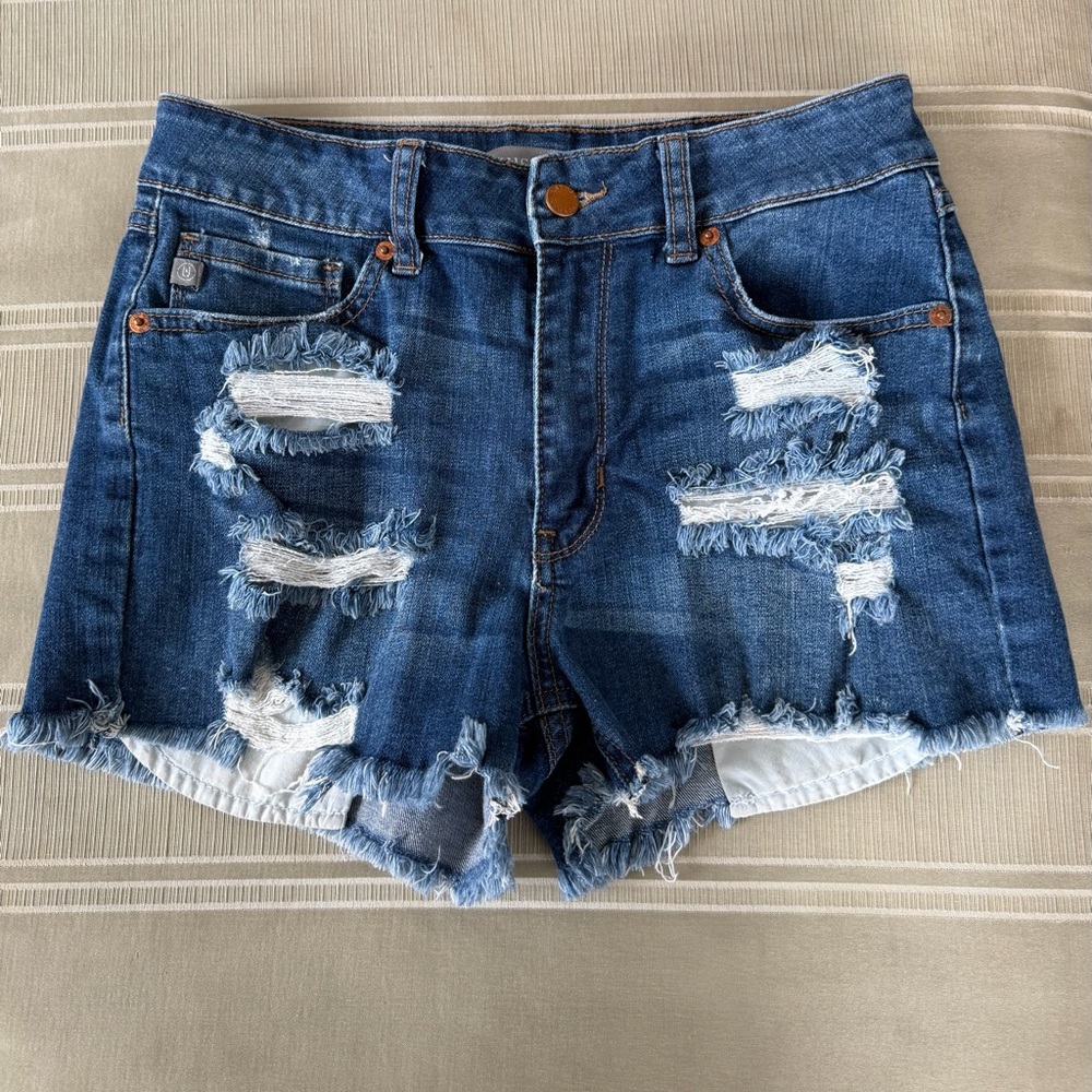 Just USA Ripped Blue Jean Shorts